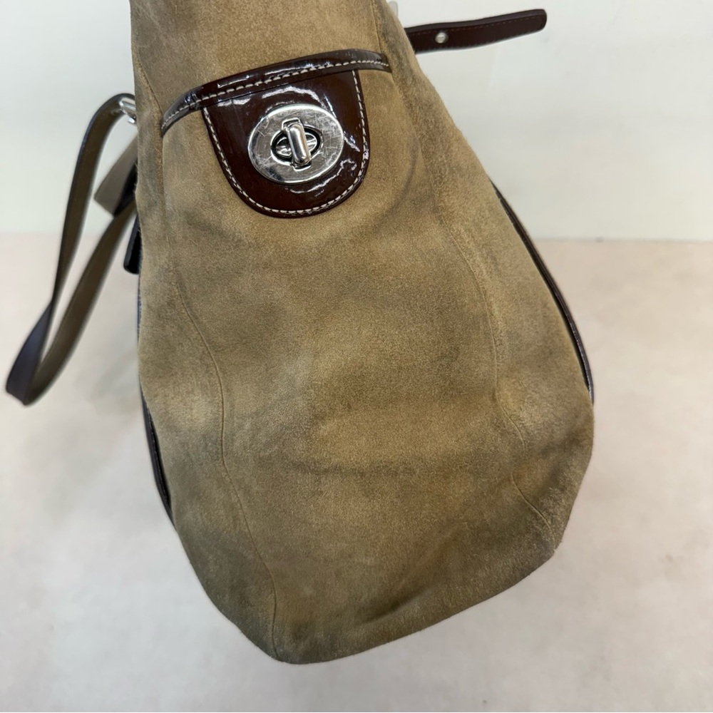 Coach Hampton Suede Tote Bag - Picture 5 of 11